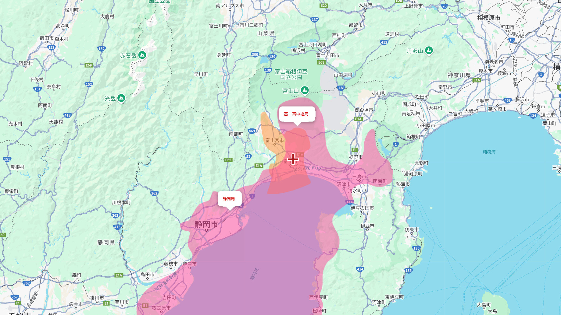 富士市の電波事情